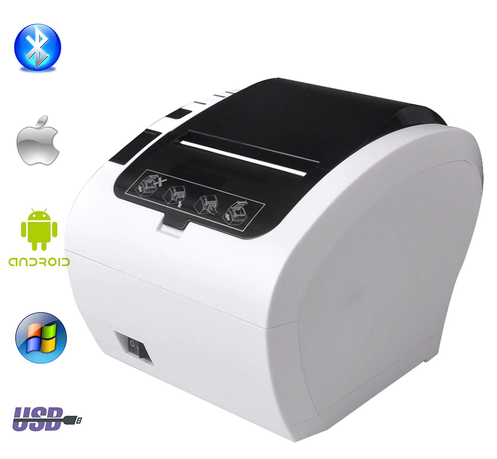 Impresora térmica USB + Serial + Ethernet + WiFi o Bluetooth + Interfaz Gaveta de Dinero